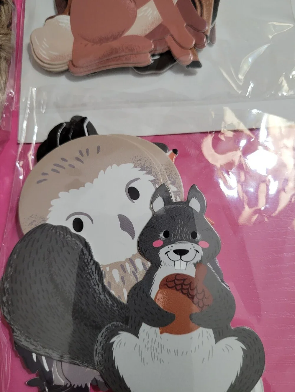 Bundle Craft Supplies Tags Wooden Squirrel Cutouts Stickers (1634)